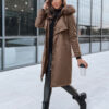 Női téli parka dzseki LUSTER kávé Dstreet