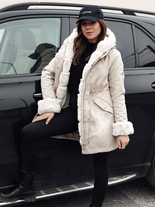 Női téli parka kabát ARCTIC bézs Dstreet