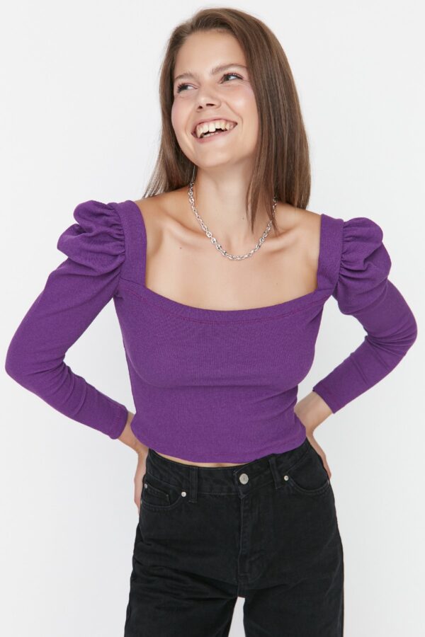 Női top Trendyol TWOAW22BZ0132/Brown