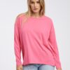 Noisy May Dark pink Womens Basic Oversize Long Sleeve T-Shirt Noisy Ma - Women