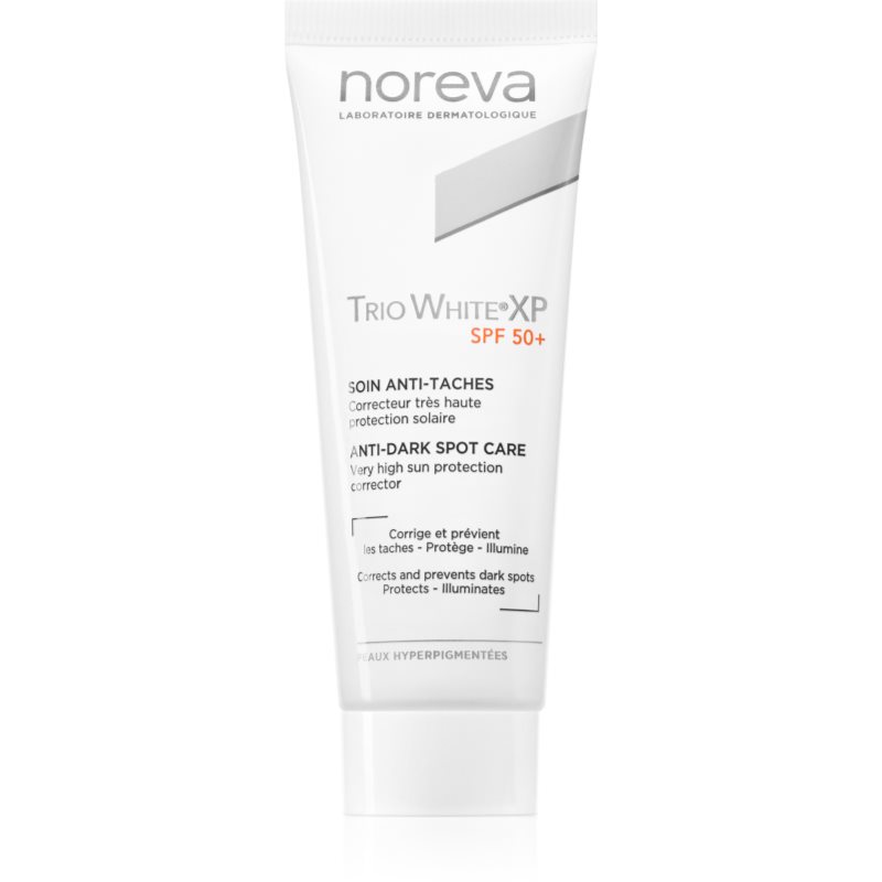 Noreva Trio White XP Anti-Dark Spot Care SPF 50+ napozókrém arcra a pigment foltok ellen SPF 50+ 40 ml