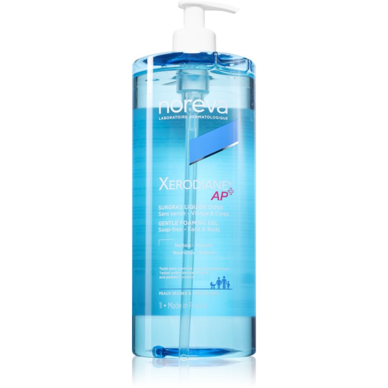Noreva Xerodiane AP+ Gentle Foaming Gel finom habzó tisztító gél száraz és nagyon száraz bőrre 1000 ml