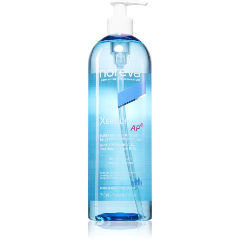 Noreva Xerodiane AP+ Gentle Foaming Gel lágy tisztító gél arcra és testre 745 ml