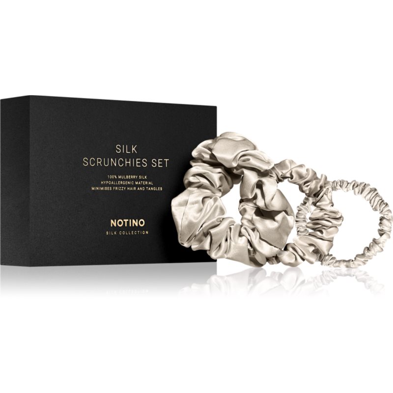 Notino Silk Collection Scrunchie Set selyem hajgumi szett árnyalat Cream-Ár