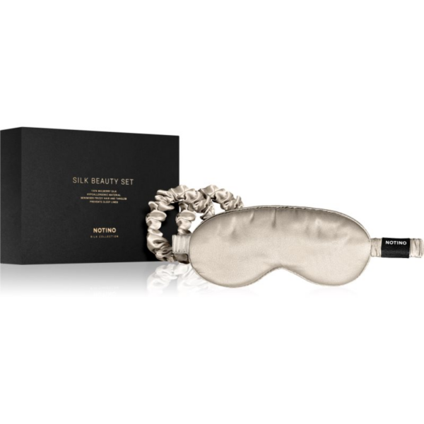 Notino Silk Collection Sleeping mask & Scrunchies Set ajándékszett árnyalat Cream-Ár
