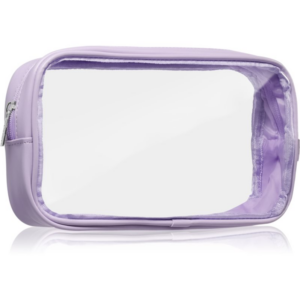 Notino Travel Collection Medium Clear Organizer átlátszó kozmetikai táska M Purple 24x12