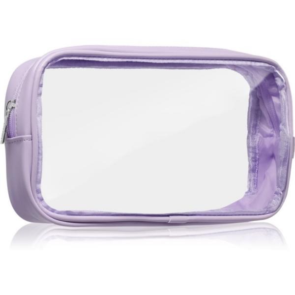 Notino Travel Collection Medium Clear Organizer átlátszó kozmetikai táska M Purple 24x12