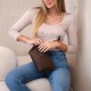 Nude blouse with pistol print beige