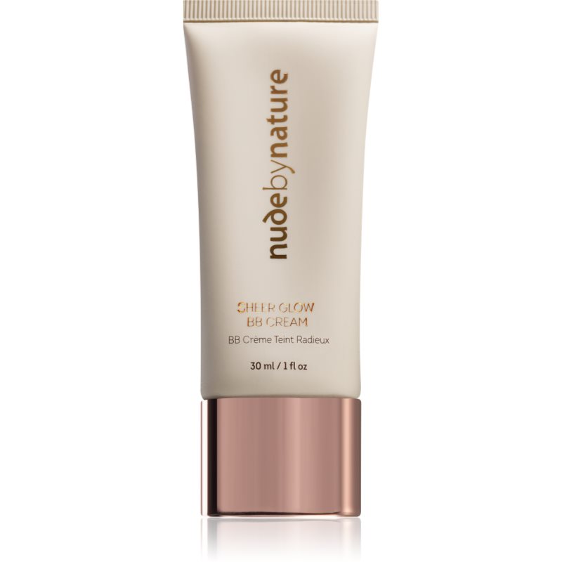 Nude by Nature Sheer Glow BB Cream világosító BB krém árnyalat 01 Porcelain 30 ml-Ár