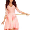 Numoco lace neckline dress