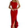 Numoco women's long one-shoulder dress