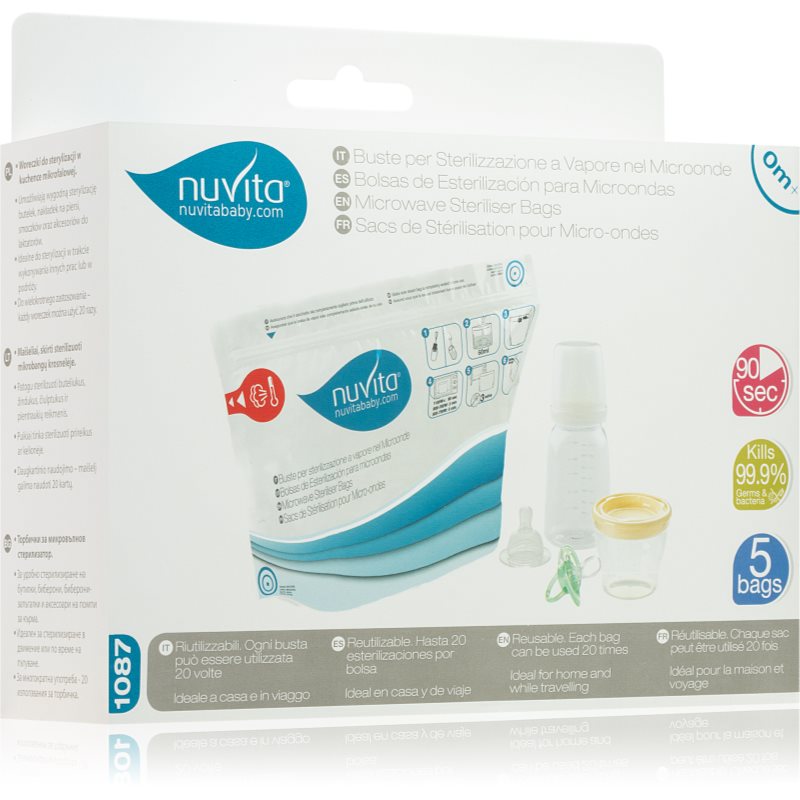 Nuvita Sterilization bags sterilizációs zacskók mikrohullámú sütőbe 5 db-Ár