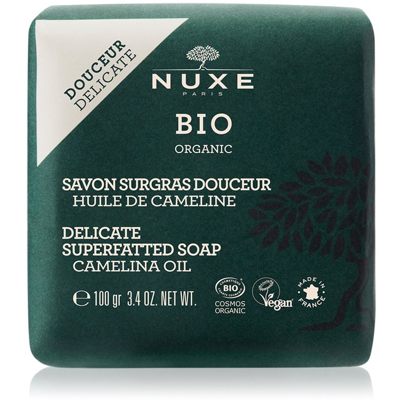 Nuxe Bio Organic Delicate Superfatted Soap Camelina Oil extra finom tápláló szappan testre és arcra 100 g-Ár