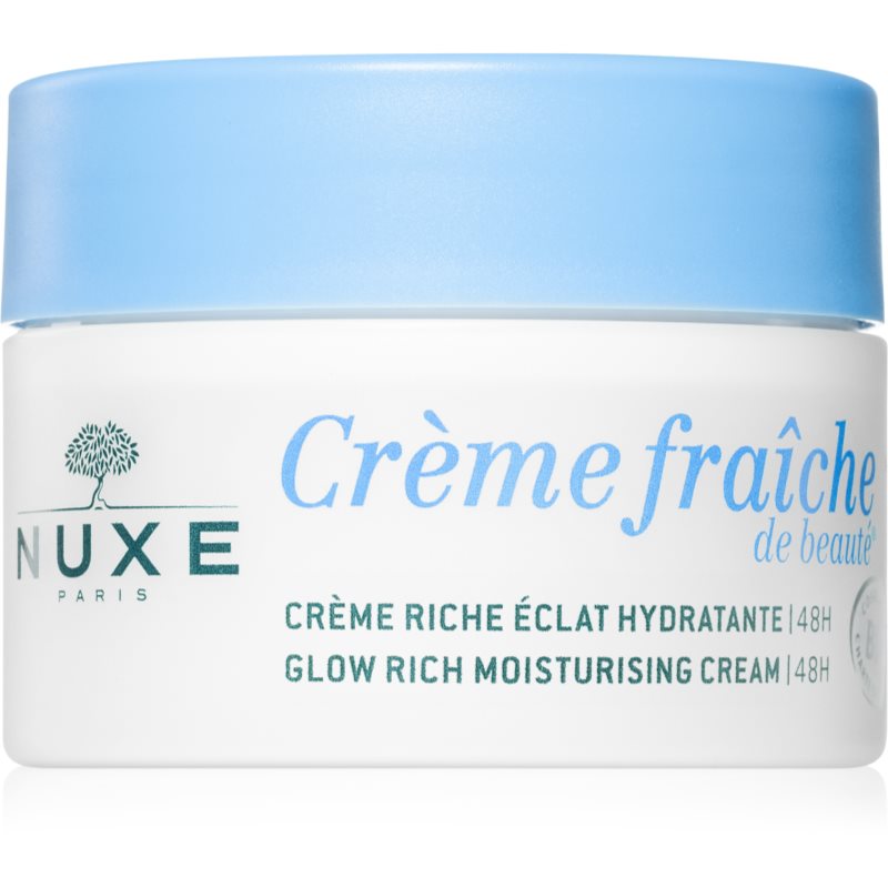 Nuxe Crème Fraîche de Beauté Glow Rich Moisturizing Cream hidratáló arckrém 48 órás hatás 50 ml-ár