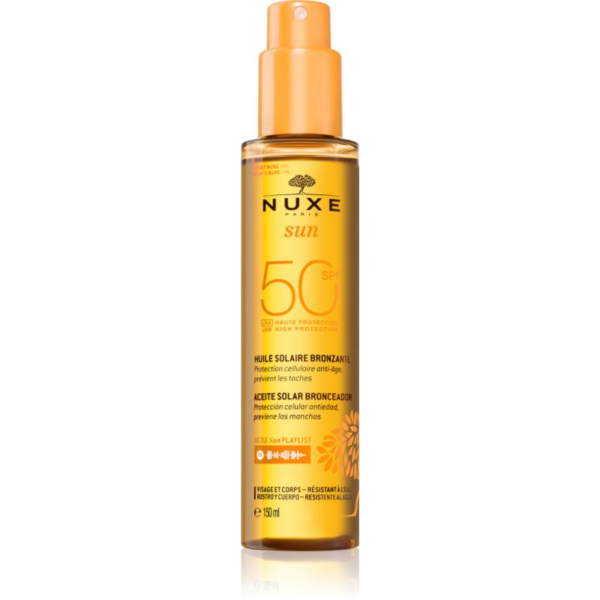 Nuxe Sun Face and Body Tanning Sun Oil napolaj arcra és testre SPF 50 150 ml-ár