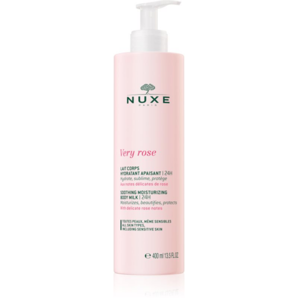 Nuxe Very Rose Soothing Moisturising Body Milk nyugtató testápoló tej 400 ml-ár