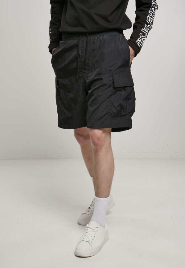 Nylon Cargo Shorts Black
