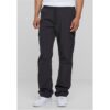 Nylon cargo pants with straight legs black