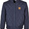 Nylon jacket for boys Diamond Quilt in a navy design