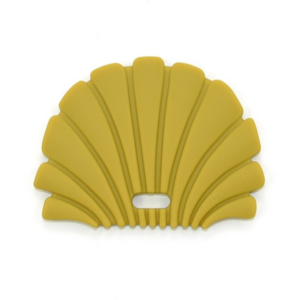 O.B Designs Shell Teether rágóka Gold 3m+ 1 db-Ár