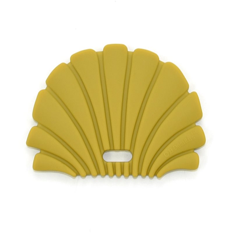 O.B Designs Shell Teether rágóka Gold 3m+ 1 db-Ár