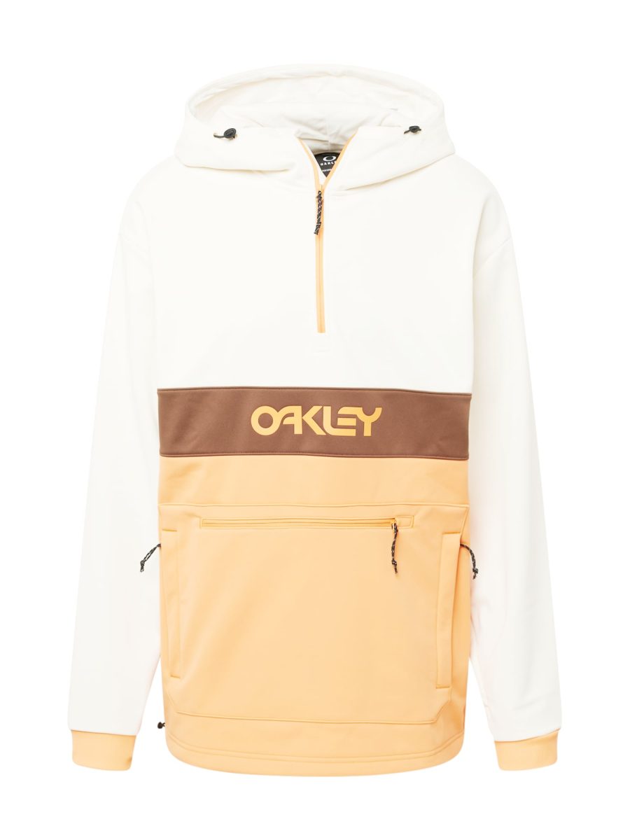 OAKLEY Sport szabadidős felsők 'NOSE GRAB'  csokoládé / világos narancs / piszkosfehér-Ár