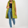 OCH BELLA light green long down vest with stitching