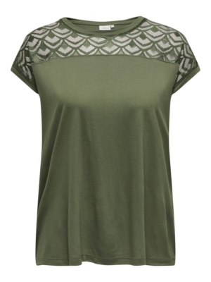 ONLY Carmakoma Póló 'CARFLAKE'  khaki-Hungary