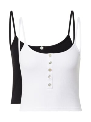 ONLY Top 'Nessa'  fekete / fehér-hu