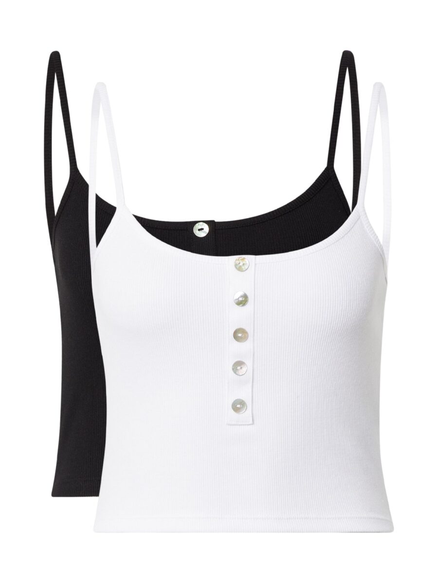 ONLY Top 'Nessa'  fekete / fehér-hu