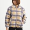 ONeill Grey-Orange Fleece Checkered Zipper Hoodie O'Neill Check - Women