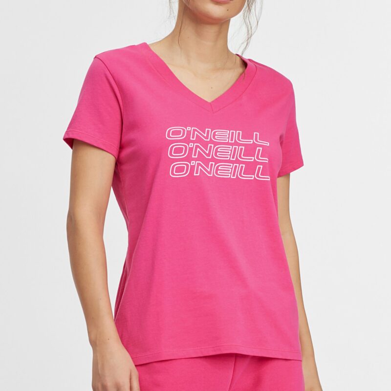 ONeill Pink Woman T-Shirt O'Neill Triple Stack V-Neck - Women