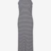 ONeill Women's White & Black Striped O'Neill Rib Midi Dress - Women's