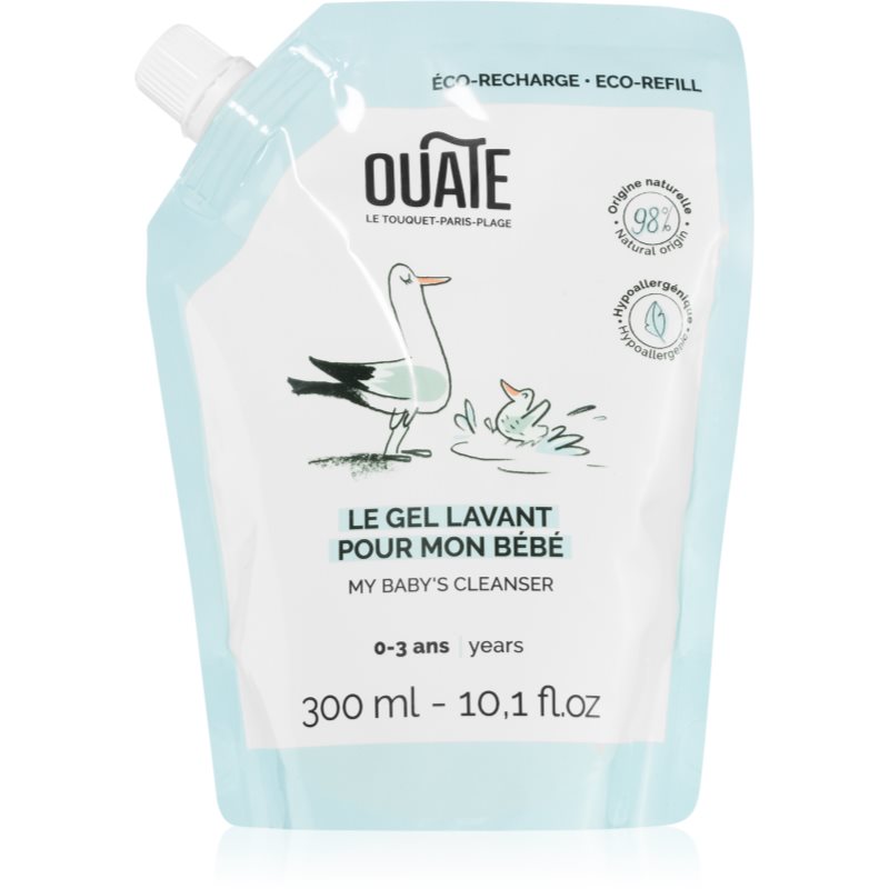 OUATE Washing Gel For My Baby gyengéd tusfürdő gél gyermekeknek születéstől kezdődően töltelék 300 ml-Ár