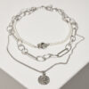 Ocean Layering Necklace - Silver Color