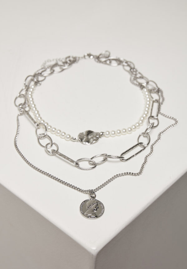 Ocean Layering Necklace - Silver Color