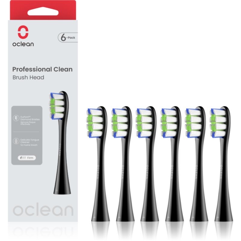 Oclean Professional Clean P1C5 tartalék kefék Fekete 6 db