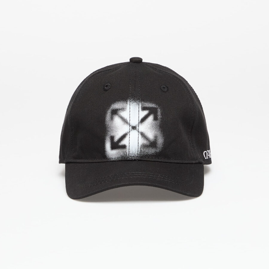 Off-White Kids Arrow Spray Baseball Cap Black/ White II-alacsony-ár