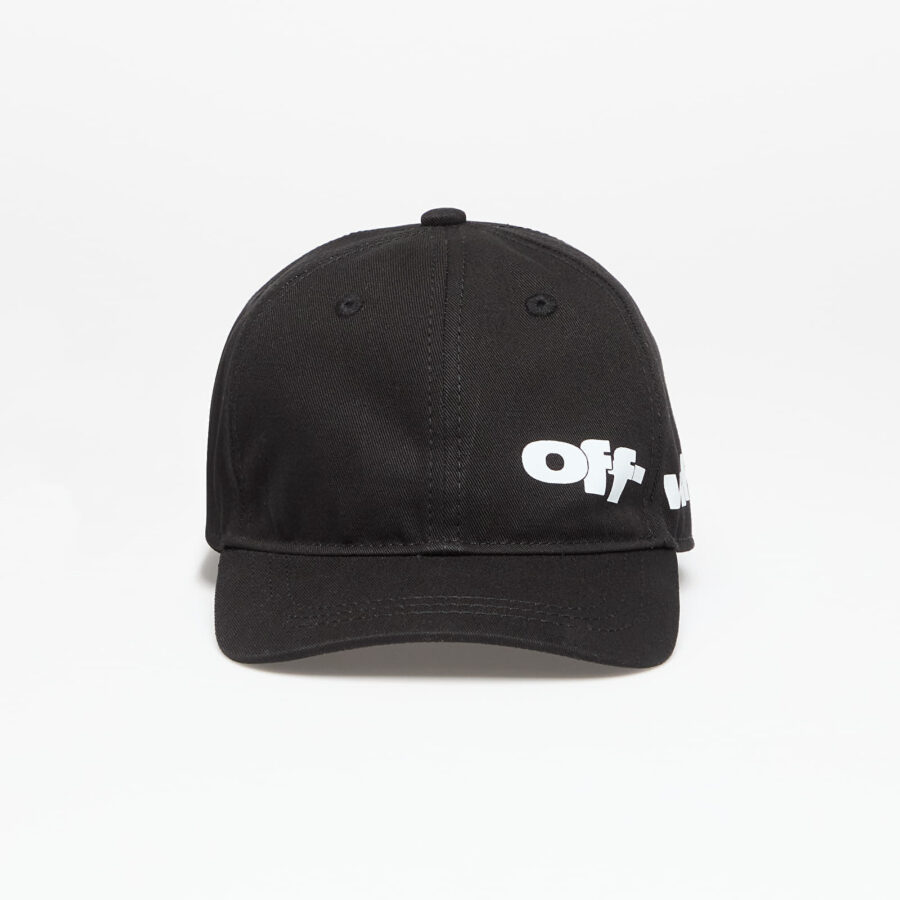 Off-White Kids Type Graphic Baseball Cap Black/ White II-alacsony-ár