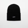 Off-White Off Stamp Loose Knit Beanie Black/ White Universal-alacsony-ár