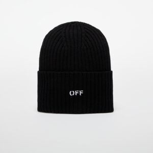 Off-White Off Stamp Loose Knit Beanie Black/ White Universal-alacsony-ár