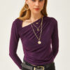 Olalook Women's Damson One-Shoulder Lycra Sandy Blouse