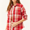 Olalook Women's Red Plaid Lumberjack Shirt