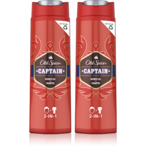 Old Spice Captain tusfürdő gél és sampon 2 in 1 2x400 ml-Ár