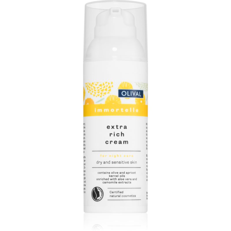 Olival Immortelle Extra Rich Cream éjszakai tápláló krém az érzékeny száraz bőrre 50 ml-Ár