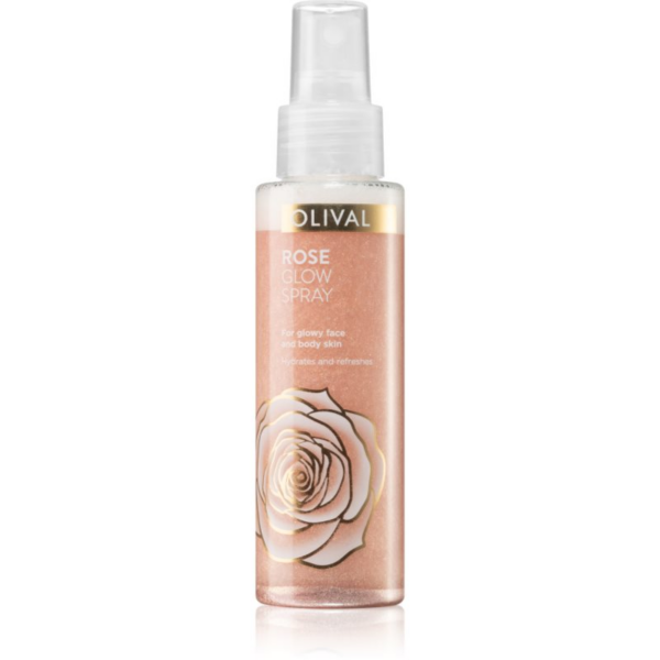 Olival Rose Glow Élénkítő spray arcra és testre csillámporral 100 ml-Ár