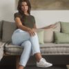 Olive Women's T-shirt Pure Organic Russell