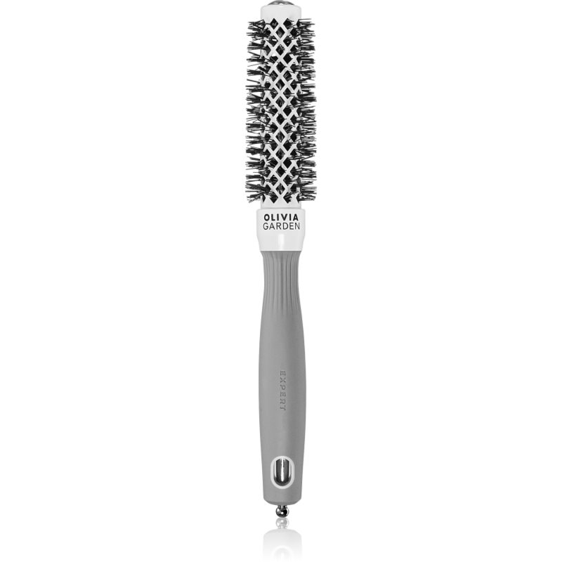Olivia Garden Expert Shine Wavy Bristles White&Grey hajkefe průměr 20 mm 1 db-Ár