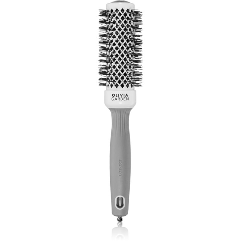 Olivia Garden Expert Shine Wavy Bristles White&Grey hajkefe průměr 35 mm 1 db-Ár