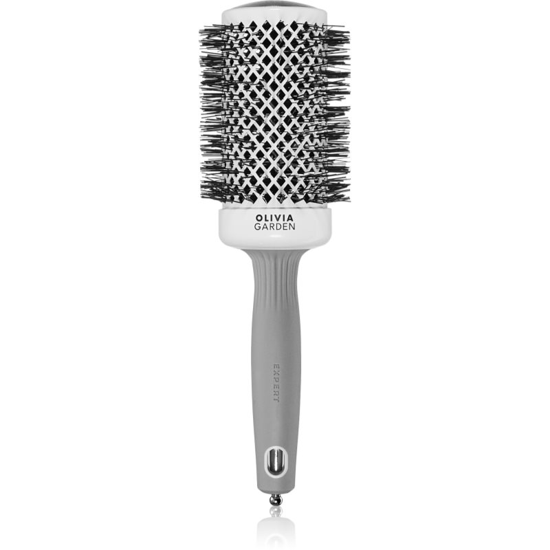 Olivia Garden Expert Shine Wavy Bristles White&Grey hajkefe průměr 55 mm 1 db-Ár